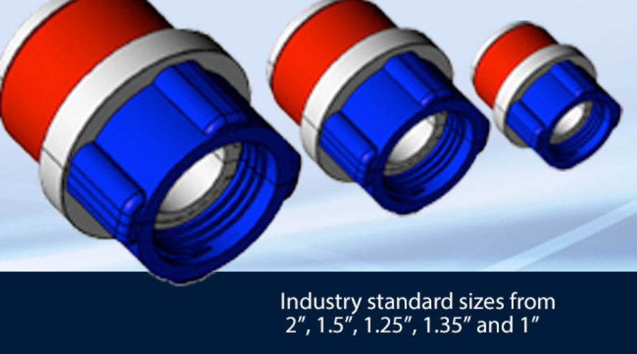 Cal Am Fiber Optic Simplex duct seals are available in industry standard sizes from 1" to 2"
