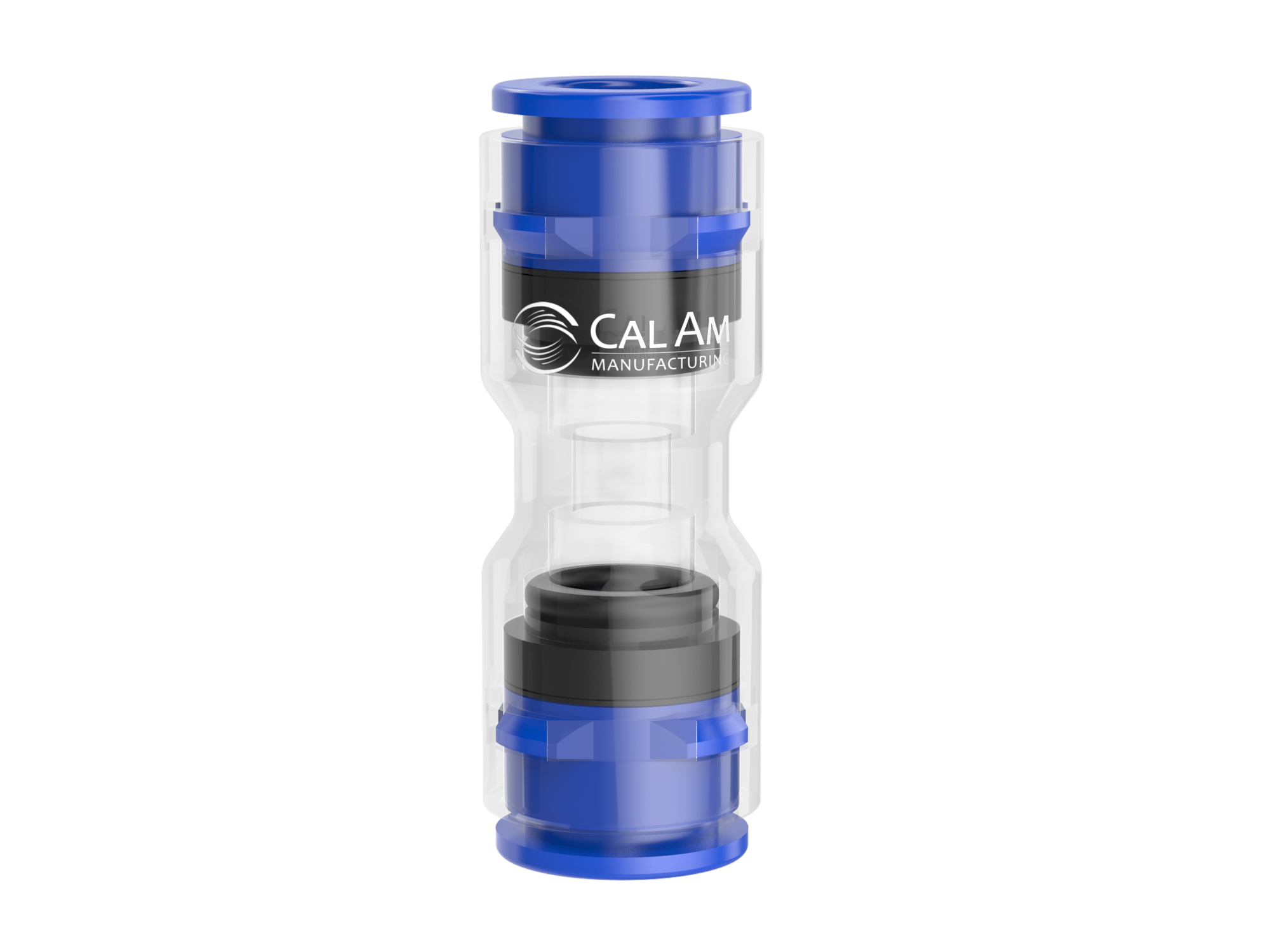 Cal Am 3150-080 Microduct Straight Coupler static image in Blue