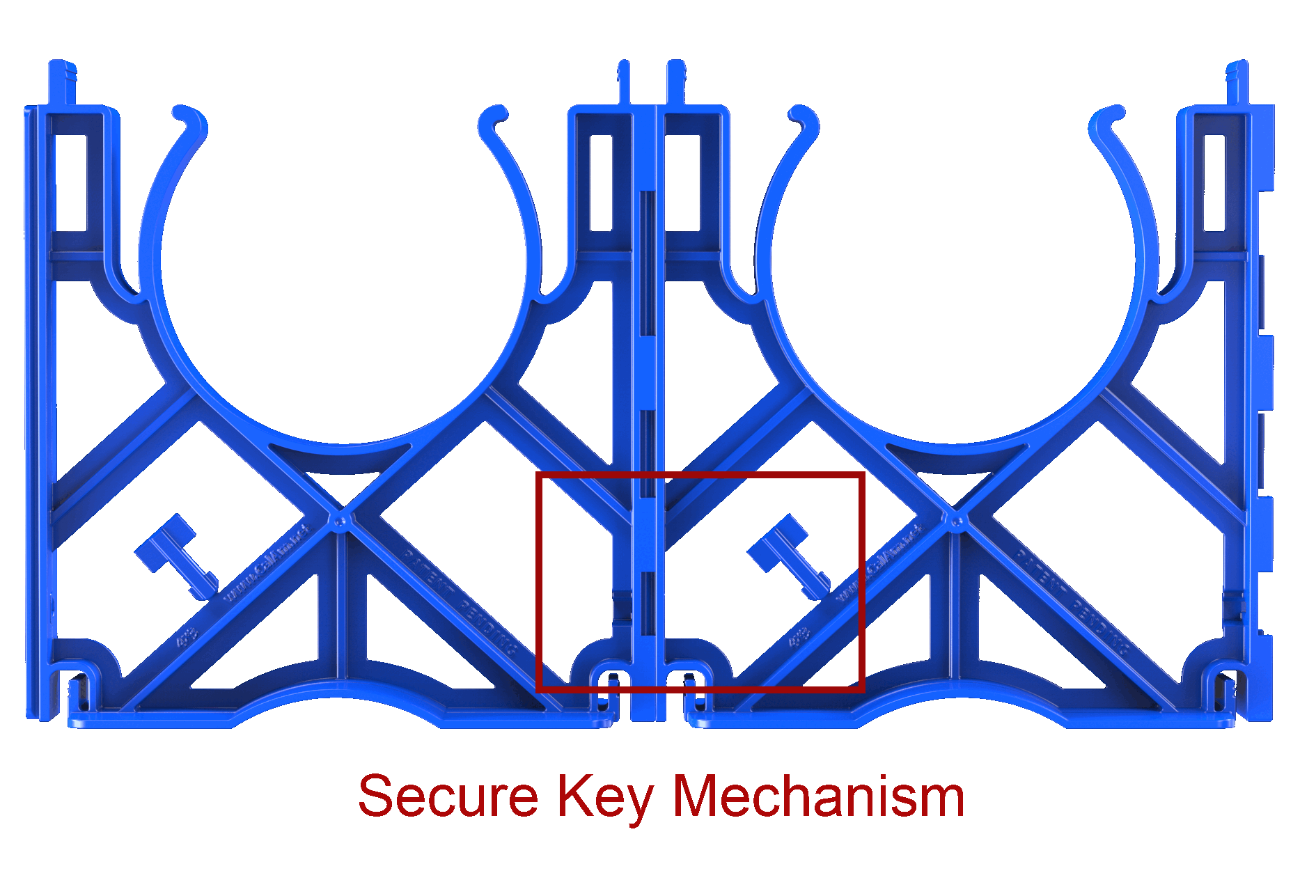 UniSpacer Blue Duct Spacer Key Lock Gif